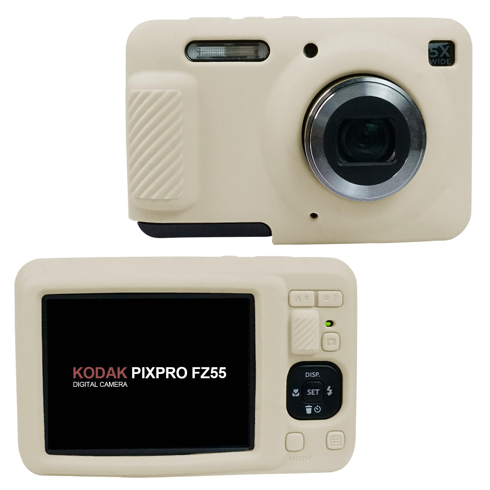 Easy Hood Camera Case for Kodak PIXPRO FZ55, Soft Silicone Protective Skin Cover, Anti-Scratch Lightweight Slim Camera Carrying Case, FZ55 Accessories