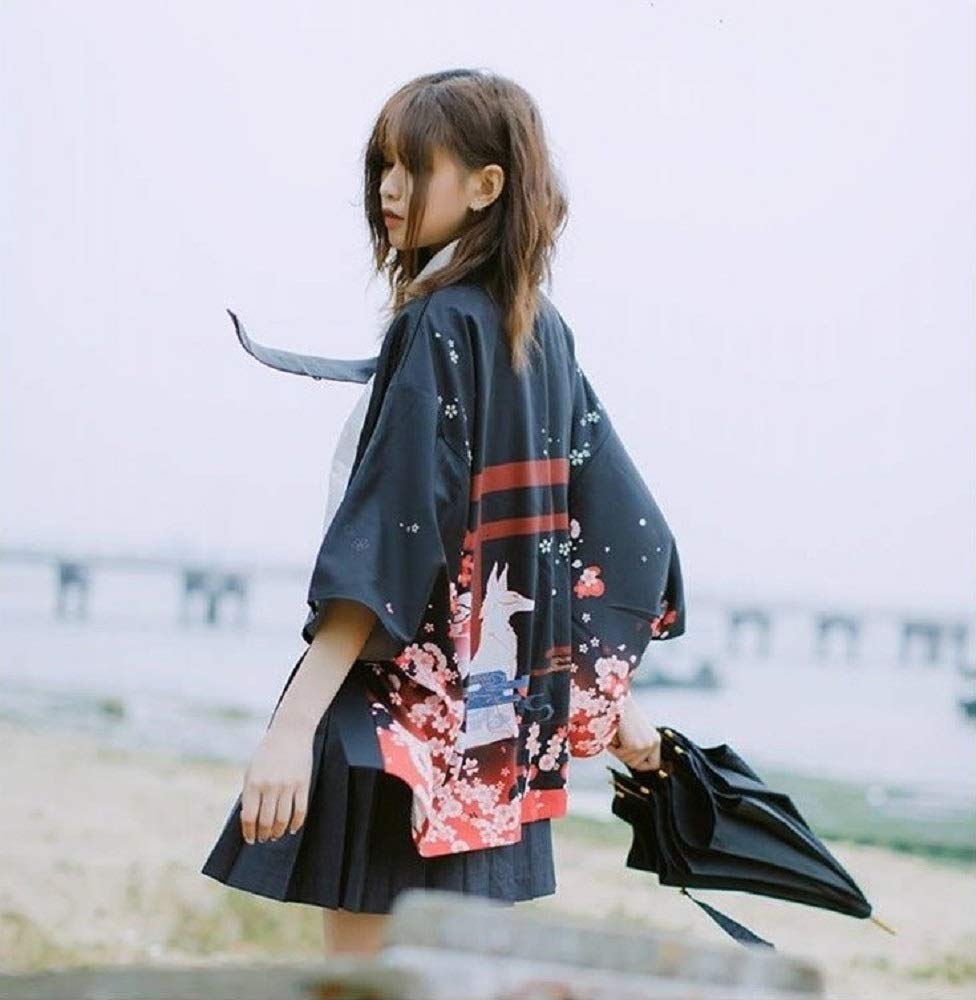 Amazon.co.jp: 伏見稲荷 狐 法被 着物 半纏（はんてん）法被(ハッピ