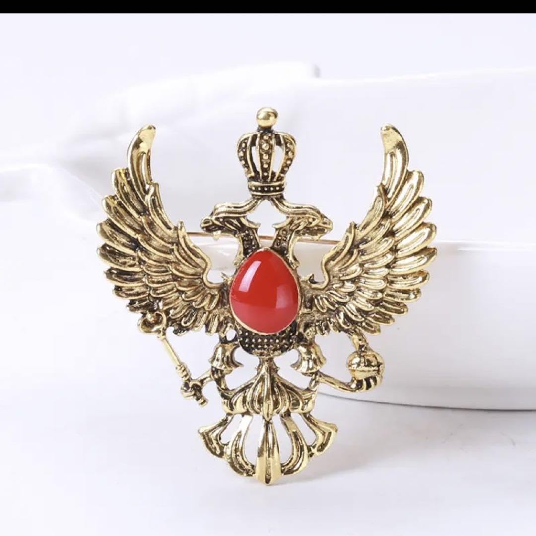 Amazon.co.jp: ロシア ロシア帝国 国鳥 ブローチ バッチ 勲章 鷲の