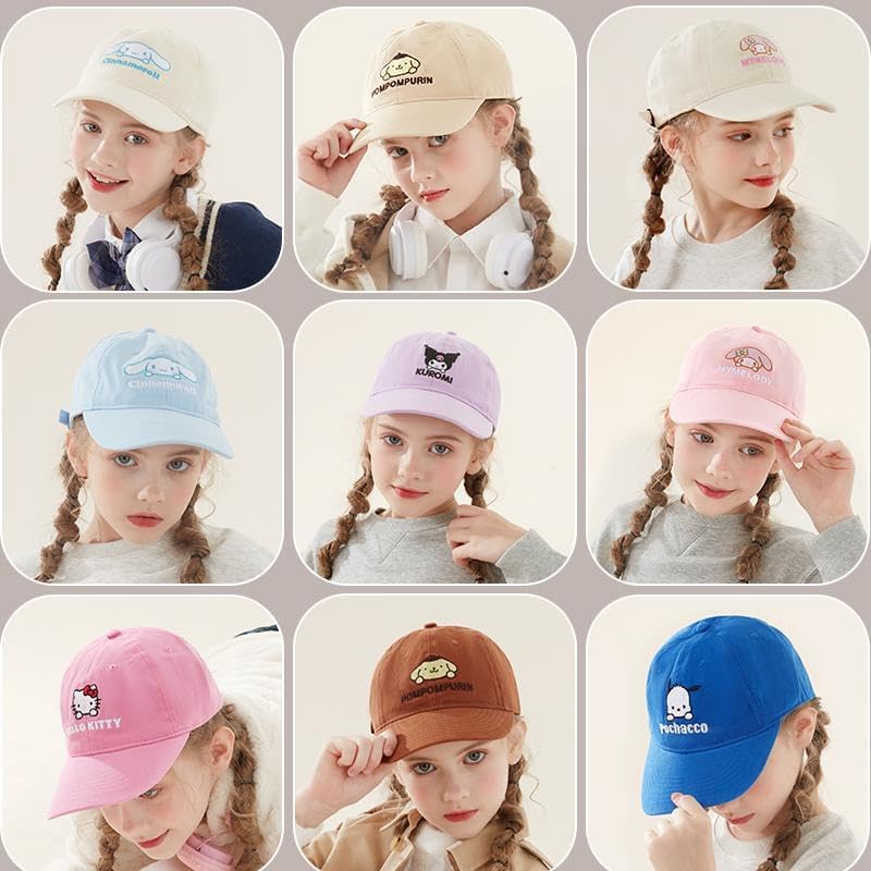 Roffatide Anime Cinnamoroll Cute Kids Baseball Cap Adjustable Cartoon Baseball Hat for Girls Boys Printed Cotton Dad Hat White - Image 7