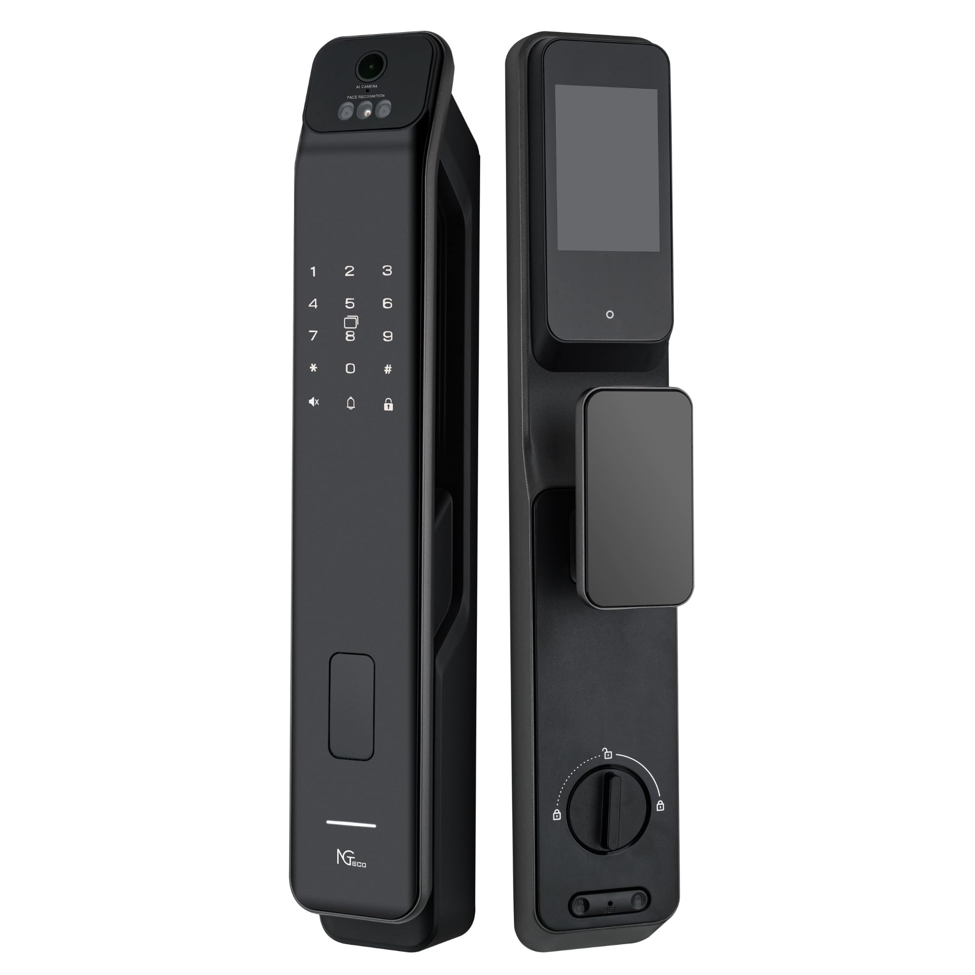 NGTeco Smart Lock Z350VPN exterior assembly with keypad and camera