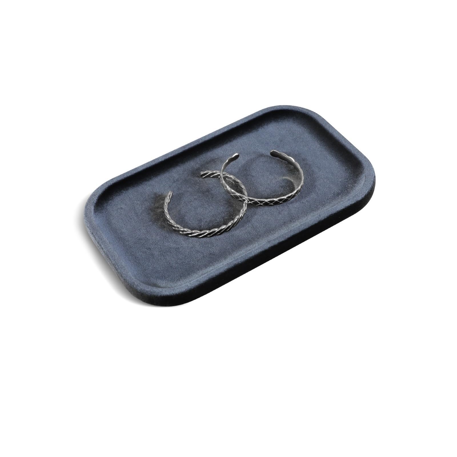 YGMNQAL Velvet Jewelry Tray Velvet Jewelry Flat Tray Ring Bracelet Necklace Earring Display Dish For Store Retail Counter Exhibition