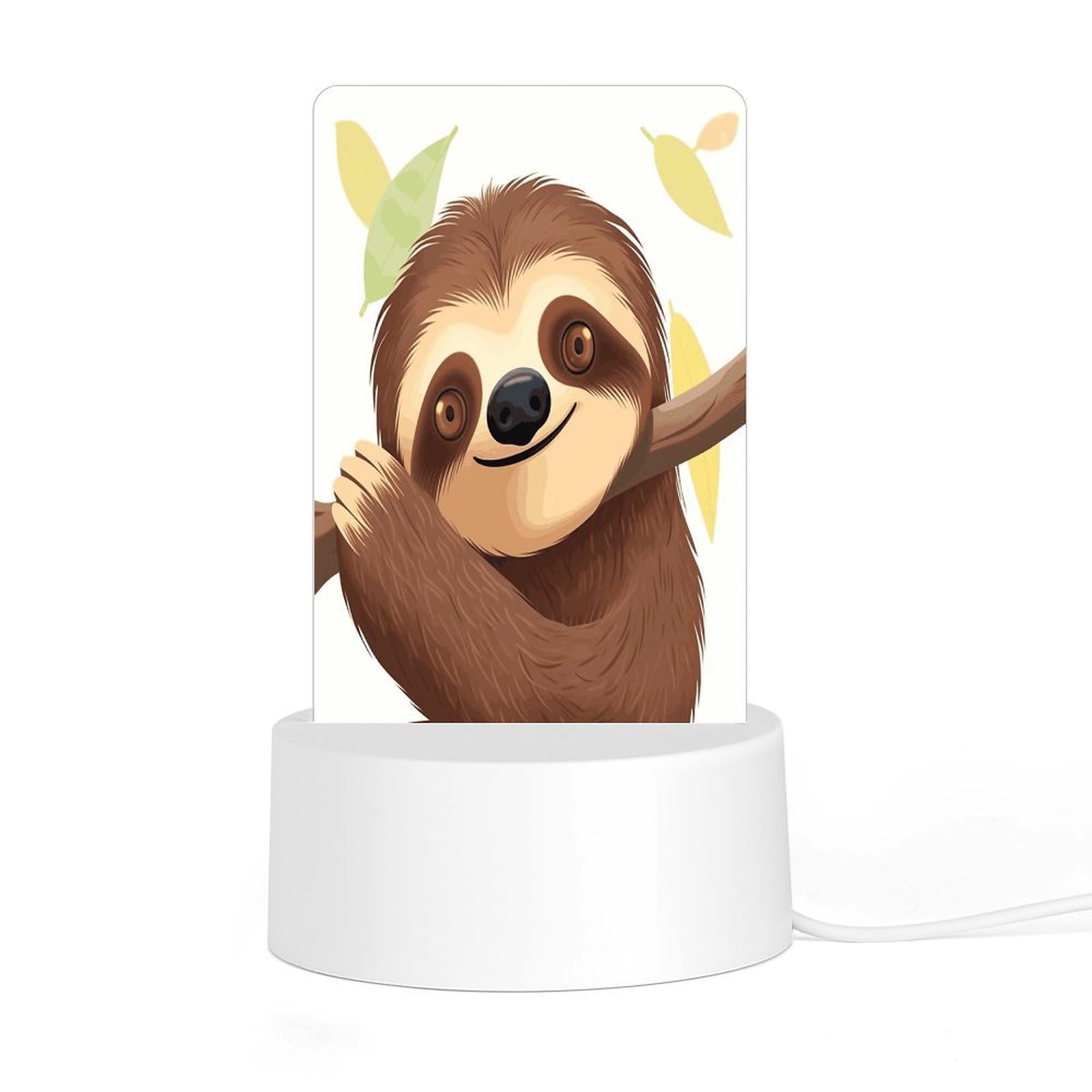 Adfgyerh Style Sloth Night Light Acrylic Material Easy Installation, Home Decor Usb Interface Power Supply, Lamp For Restaurant Bar Cafe Room Decor