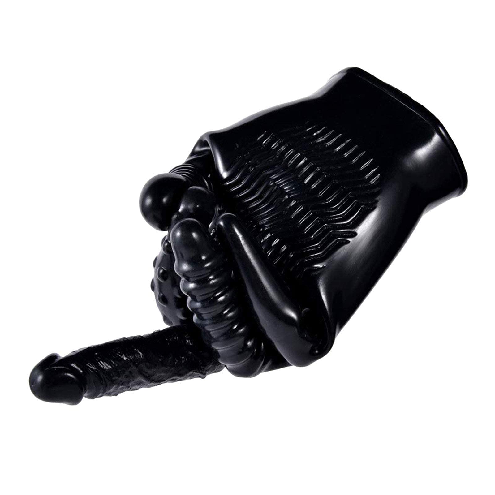Sex Massage Handschuhe Finger Handschuhe Massagegeräte Vibrationshandschuhe G-Punkt Stimulator 5 Arten Von Gerippten Künstlichen Penis Flirten Masturbation Spielzeug Massage-Handschuh