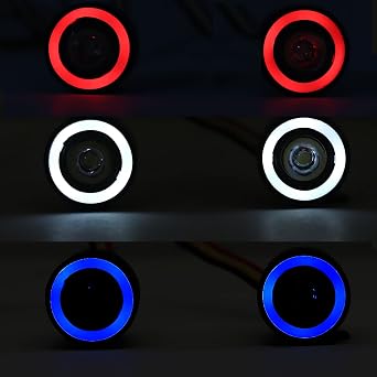 WANGCL 12 Modes Multicolour RC Headlights 19mm RC Car Light RC Demon Eyes Headlights for 1/10 RC Car Traxxas TRX-4 Axial Scx10 RC4WD D90 RC Crawler Accessories [Energy Class A+]