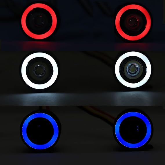 WANGCL 12 Modes Multicolour RC Headlights 19mm RC Car Light RC Demon Eyes Headlights for 1/10 RC Car Traxxas TRX-4 Axial Scx10 RC4WD D90 RC Crawler Accessories [Energy Class A+]