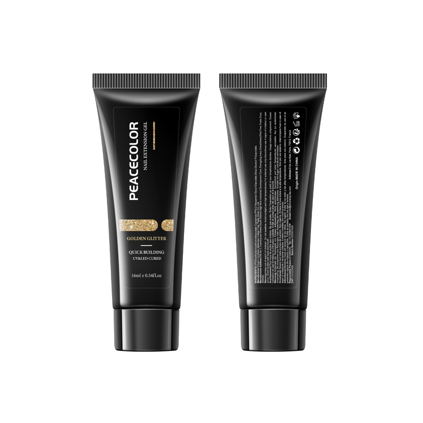 PEACECOLOR Kit Unghie Gel Completo 15 Colore 16ml Kit Ricostruzione Unghie Gel con Lampada UV, Base Top e Matt Coat e Strumenti per Unghie, per Fai Da Te a Casa