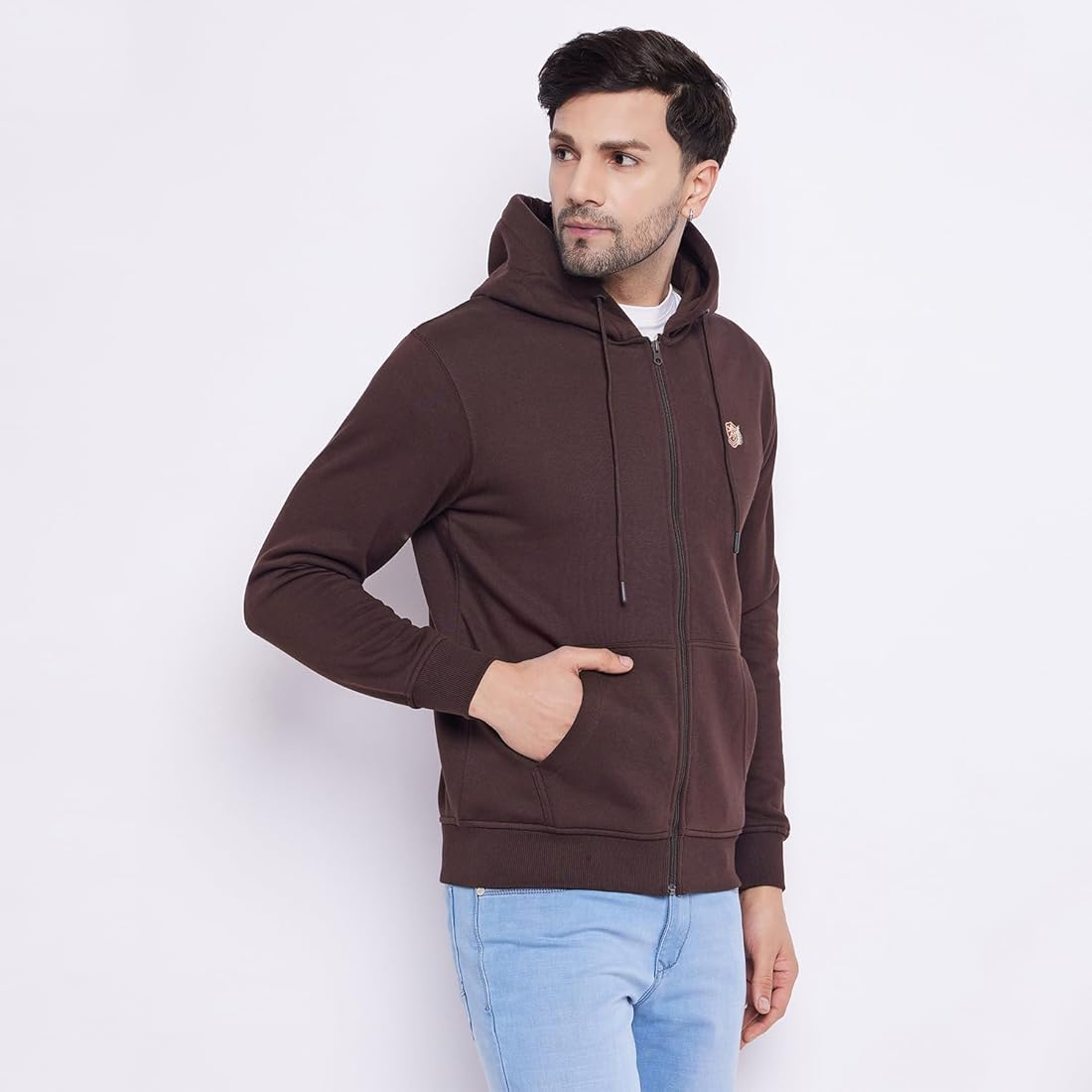Buy Duke Stardust Men Zipper Sweatshirt (LF6296_Mocha_S) at Amazon.in