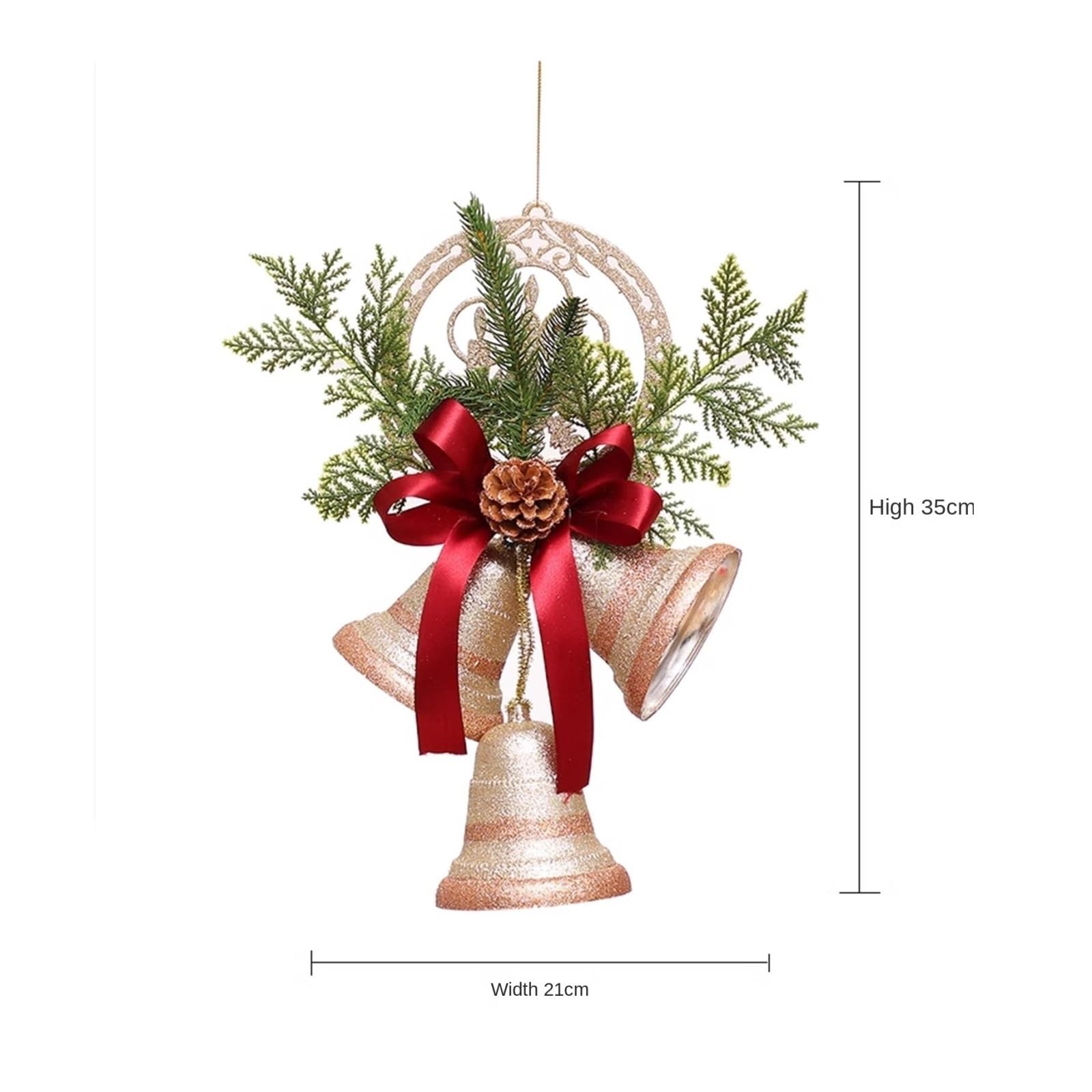 Campane Natalizie Decorazione Ornamento Della Campana Di Natale Lucido Decorazione Anniversario Albero Campanelle Di Natale(Gold)