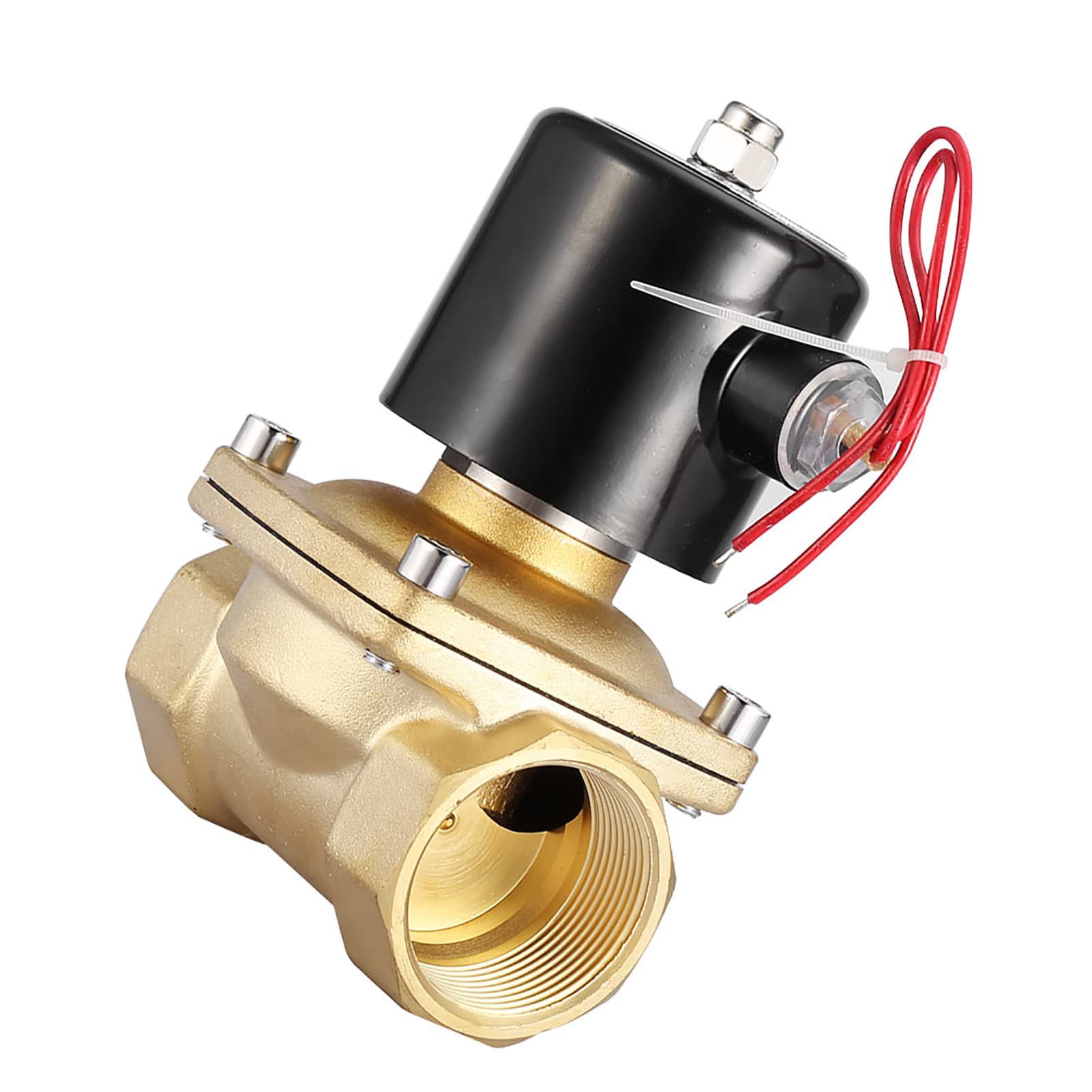 Válvula Solenoide Eléctrica Válvula Solenoide Bidireccional de Latón DN40 1-1 2 Pulgadas 220 VCA Normalmente Cerrada IP65 0 a MPa para Control de Flujo de Aceite, Aire y Agua