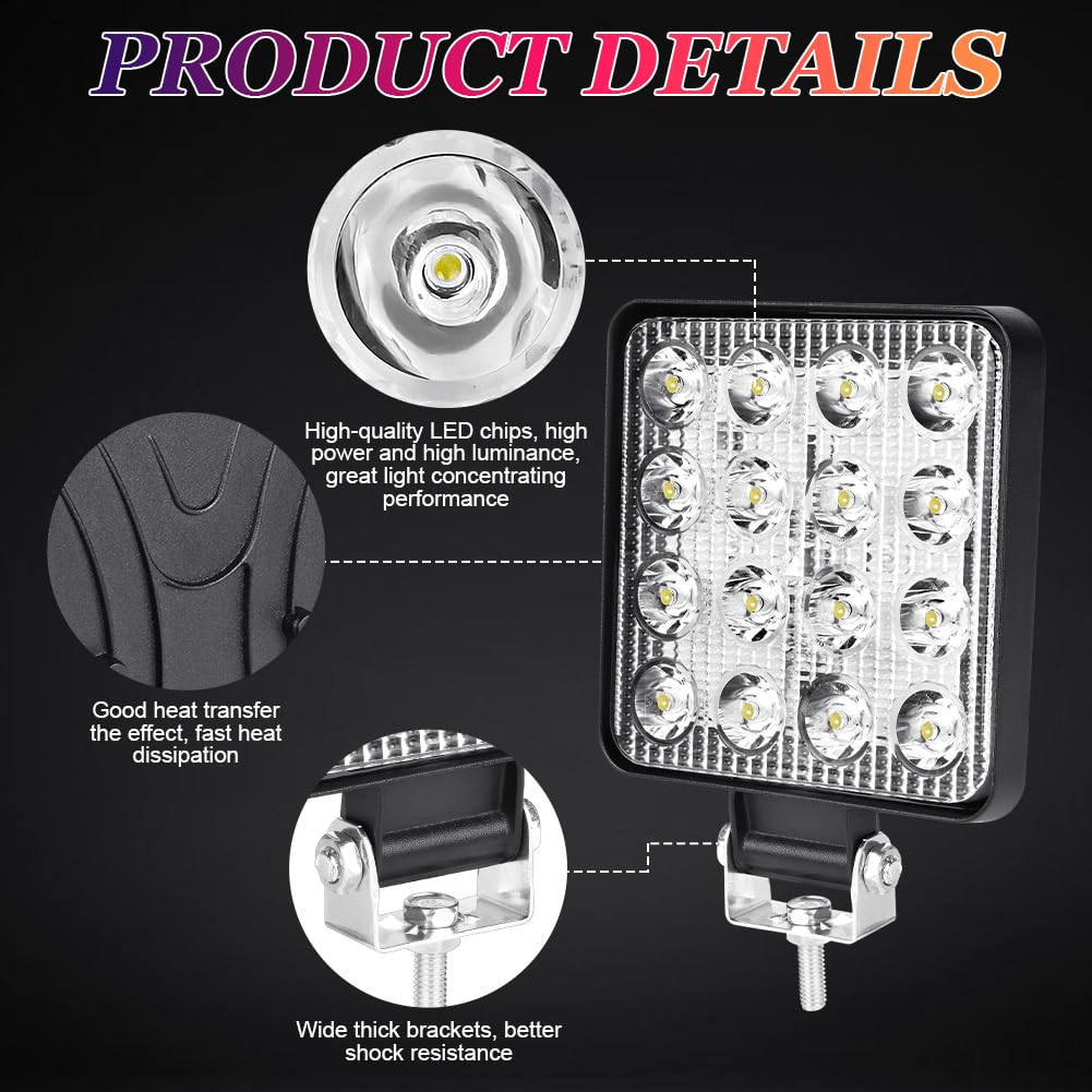 Faro Lavoro Led 12/24v 30w 3800lm Con Interruttore - Euroagri S.a.s