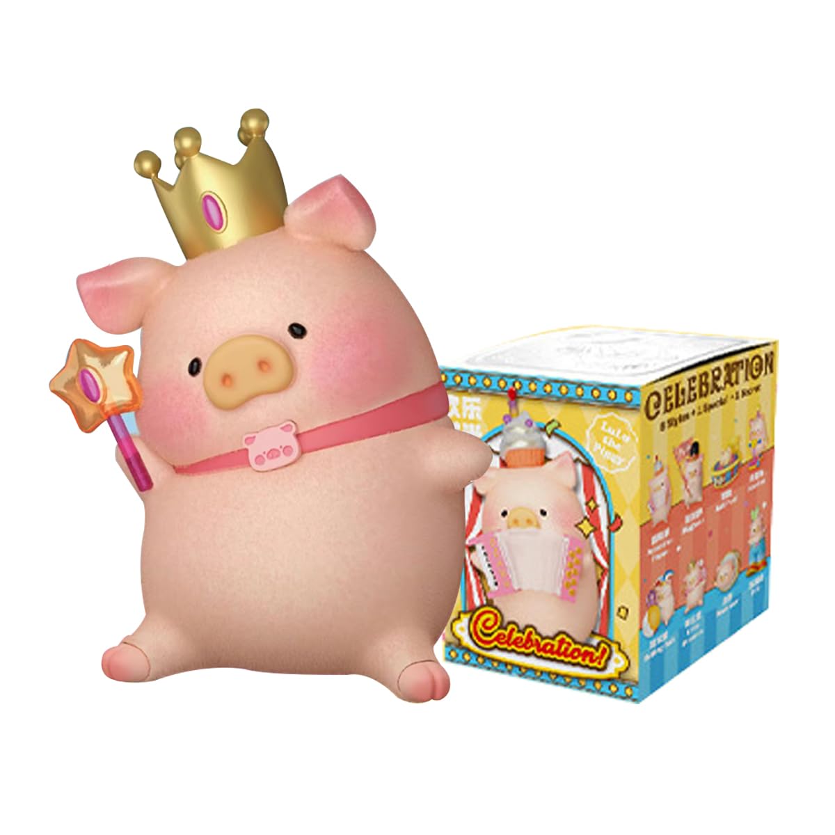 LuLu the Piggy Happy Times Series Blind Box Action Figures Mystery Box Cute Random Toys Birthday Gift Christmas Collectible Toy for Desktop Ornaments, 1PC