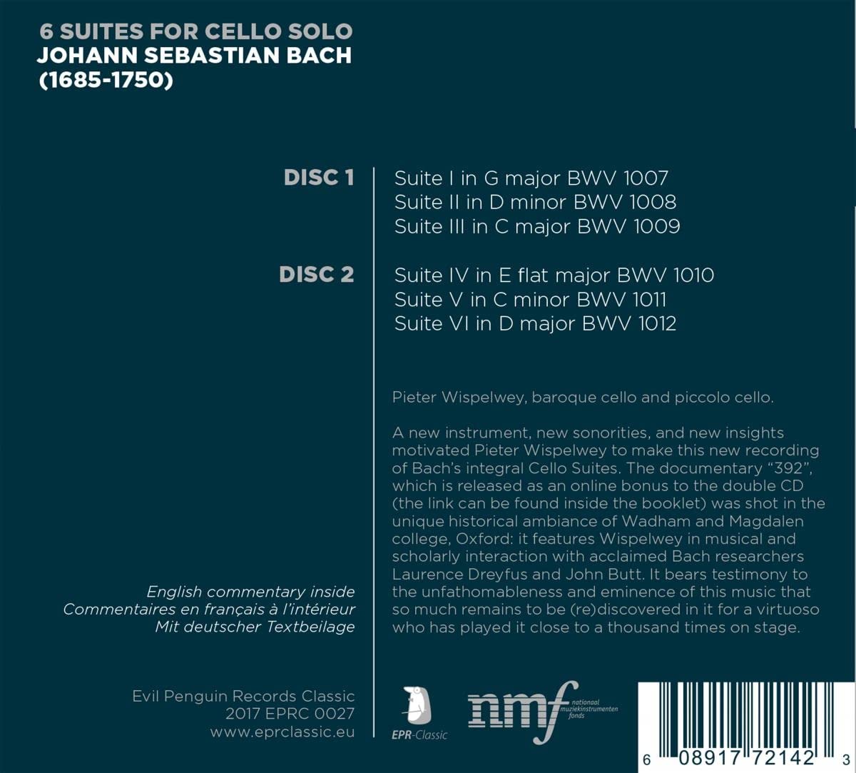 6 Suites for Cello Solo