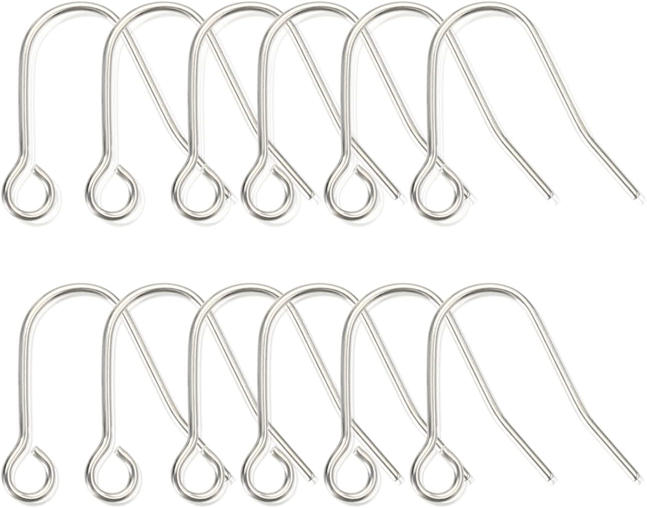 12pcs 20G Small Pure Titanium Earring Fish Hooks DIY