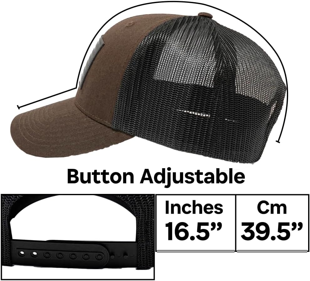 13 STRIPES American Flag Hat – Leather Patch Mesh Back Snapback Hat for Men & Women USA Flag Trucker Hat, Casual Unisex Hat - Image 7