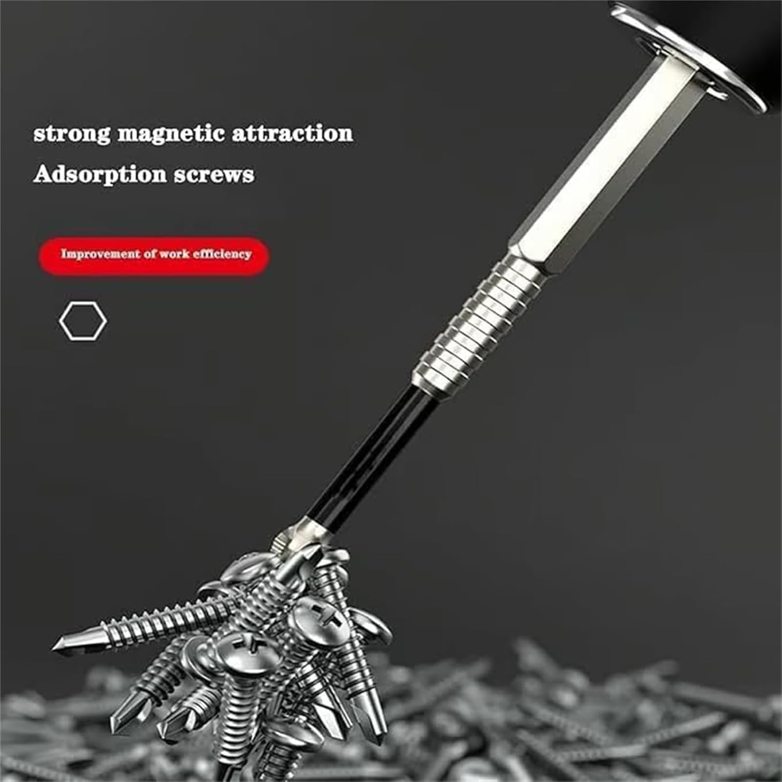 Cradlewaver Drill Bit, High-Magnetic Screwdriver Drill Bit Set, Anti Slip Magnetic Electric Screwdriver Set Alloy Steel for Impact Driver for Home DIY Professional Use (6pcs)