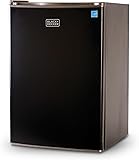BLACK+DECKER 2.5 Cu. Ft. Compact Refrigerator, ENERGY STAR Certified, Single Door Mini Fridge with Chiller Compartment, Personal Fridge for Home or Dorm Room, R600a Refrigerant, BCRK25B, Black 2.5 Cu.ft Black