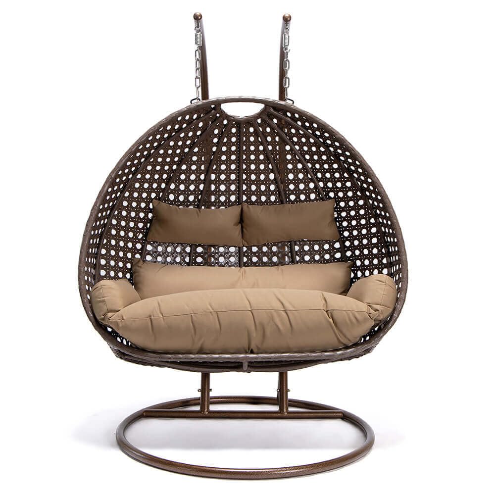 Home Deluxe Hängesessel Twin Braun mit Gestell