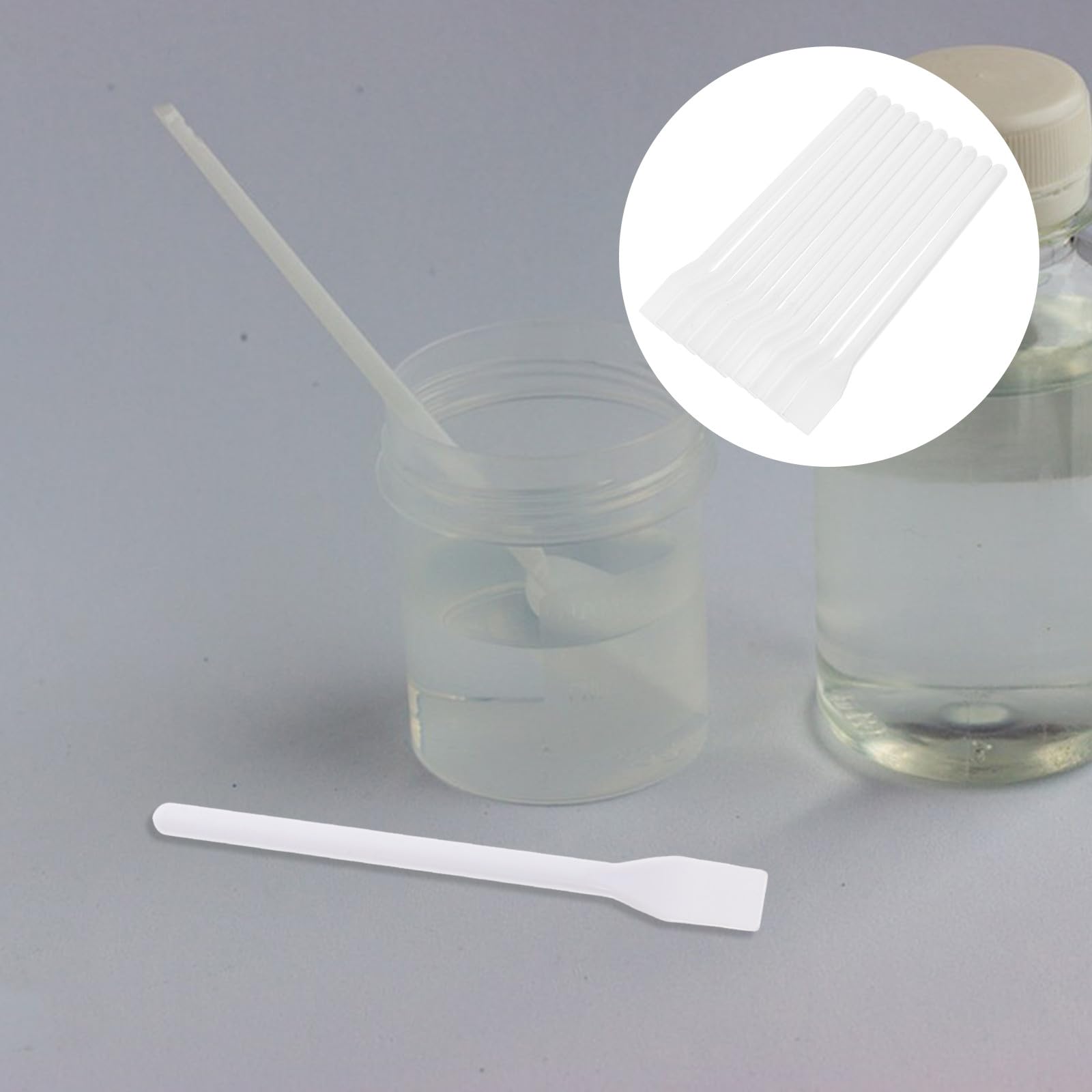 SUPVOX Bastoncini per Miscelazione in Plastica 10 Pezzi Leggeri e Portatili per Casa e Ufficio Applicatore Spatola per Colla e Trucco Bianco