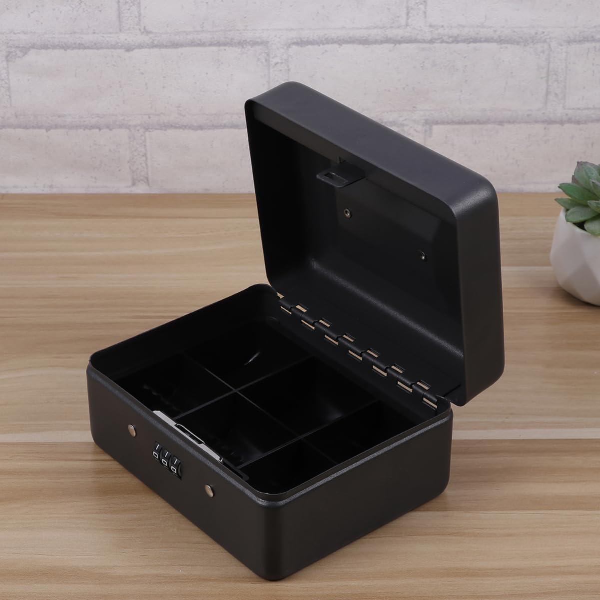 HOMSFOU Caja Caudales Combinacion Caja Con Cerradura De Combinación Cash Box Para Monedas Llaves Cheques