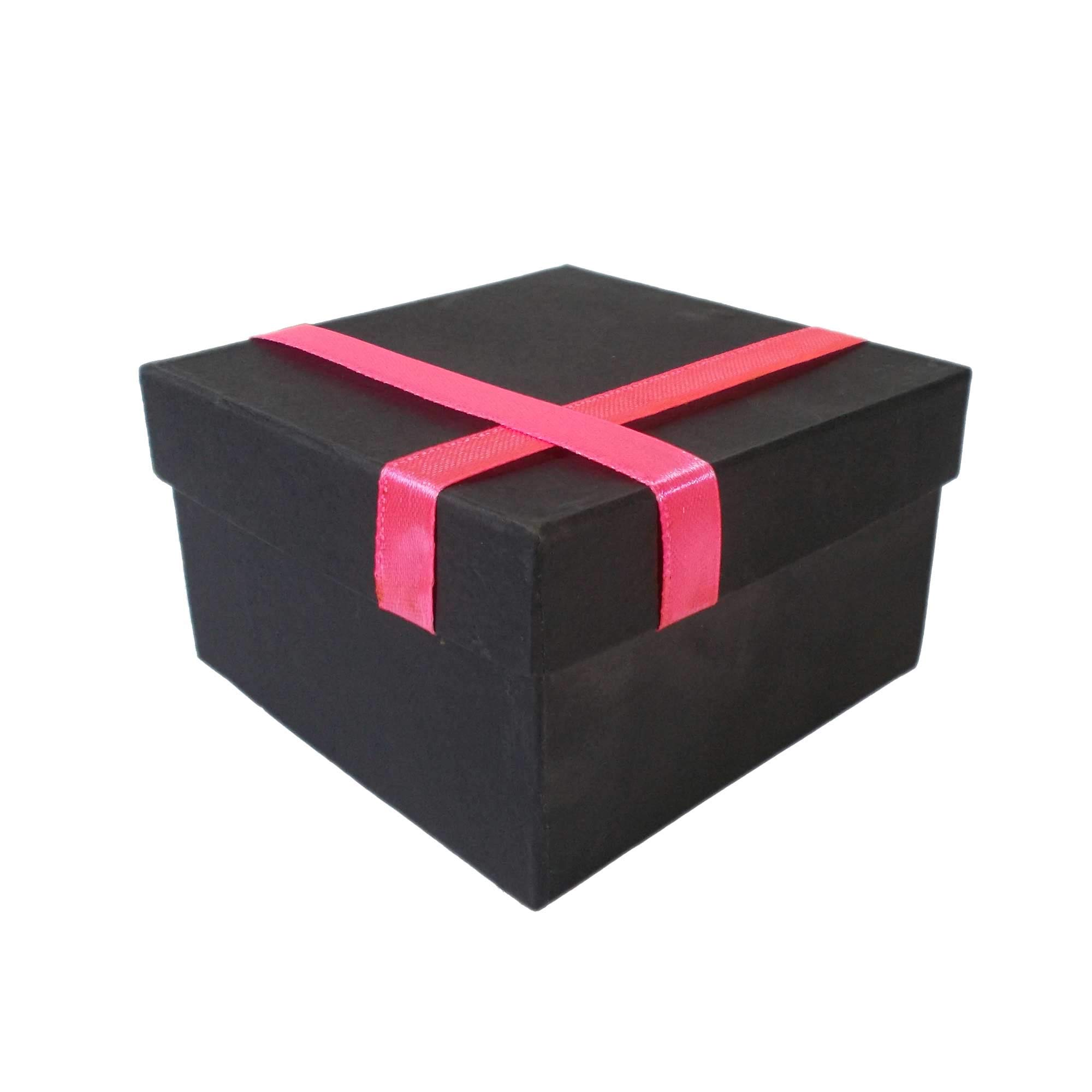 Elegant Empty Gift Box - Pink Ribbon Design -3