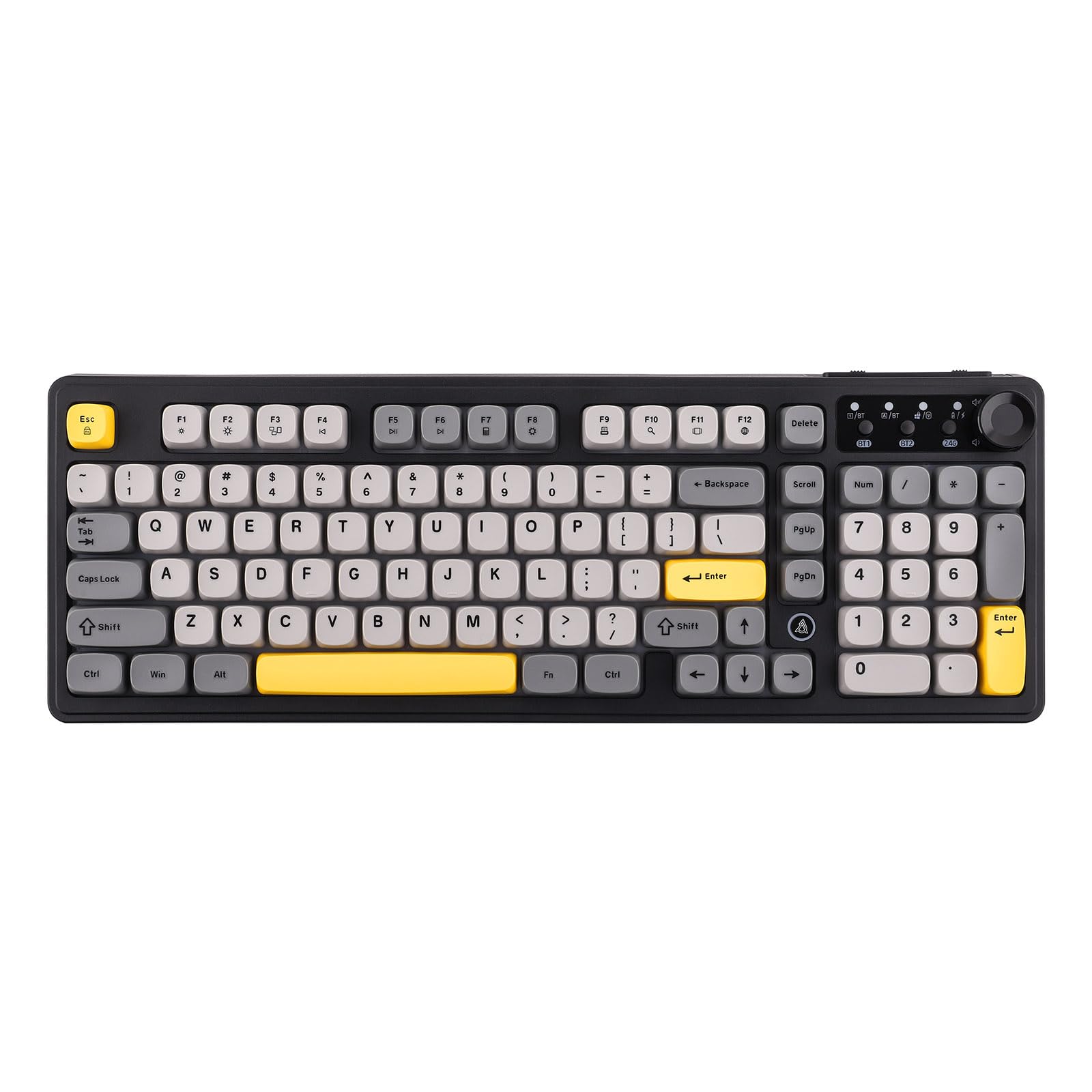 MechLands AJAZZ AF98 Plus Membrane Keyboard Tri-Mode Wireless Gaming Keyboard for Win Mac iOS Bluetooth 5 0 2