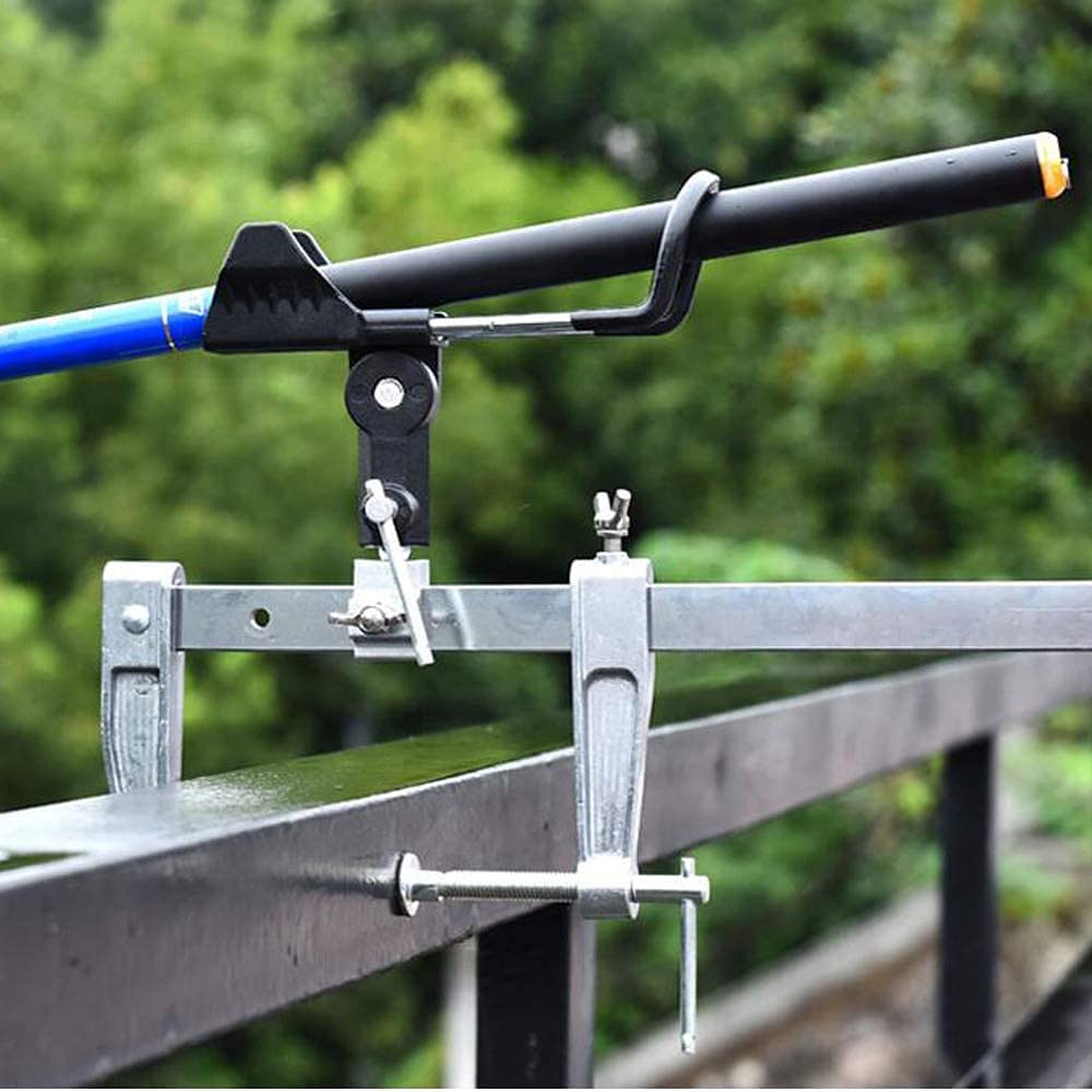 Amazon.com: Fishing Support Rod Holder Heavy Duty Metal Universal Clamp-On  Boat Deck Mount Fishing Pole Rod Holder : Sports & Outdoors