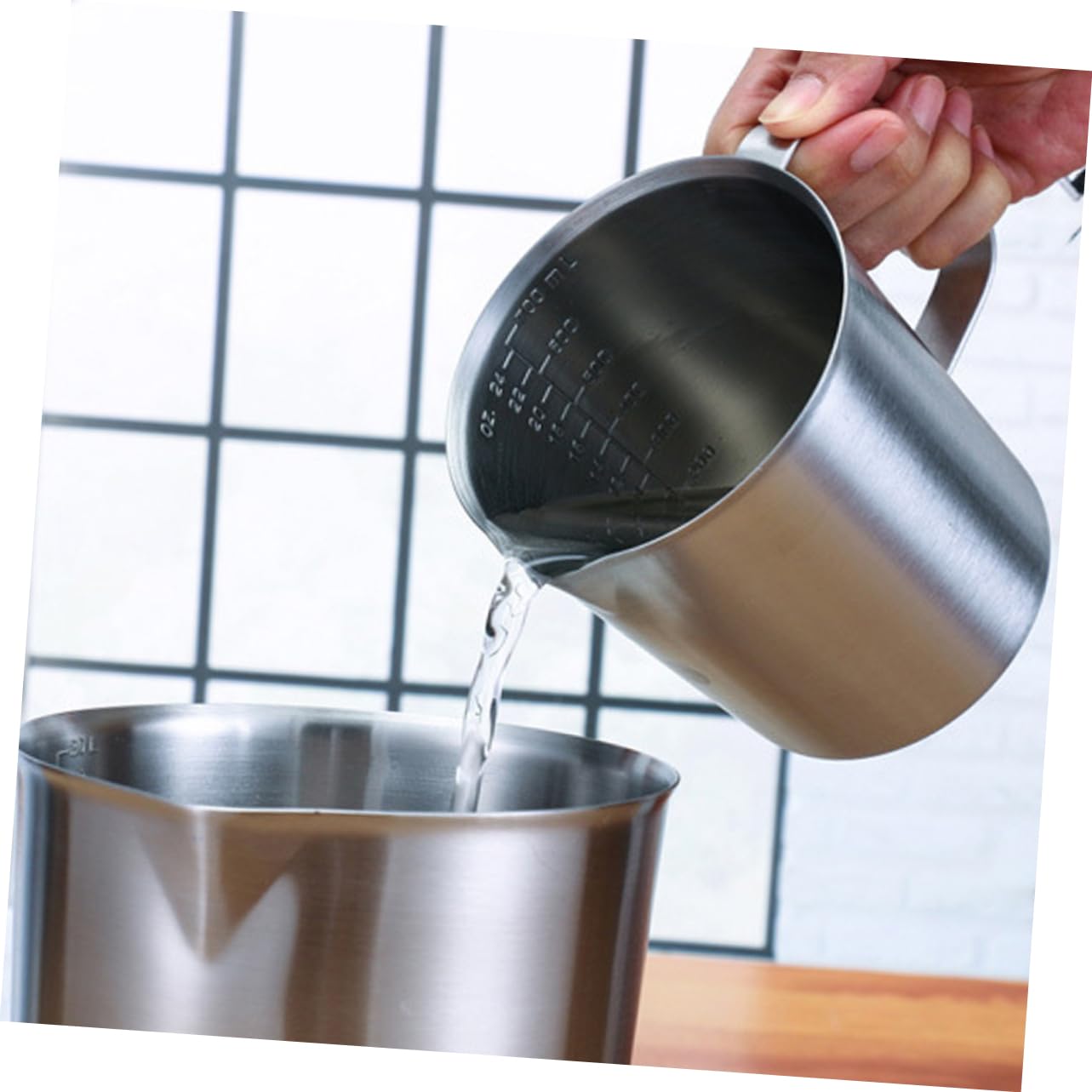 COLLBATH Tasse À Mesurer Haute Capacité En Acier Inoxydable 304 Pour La Pâtisserie