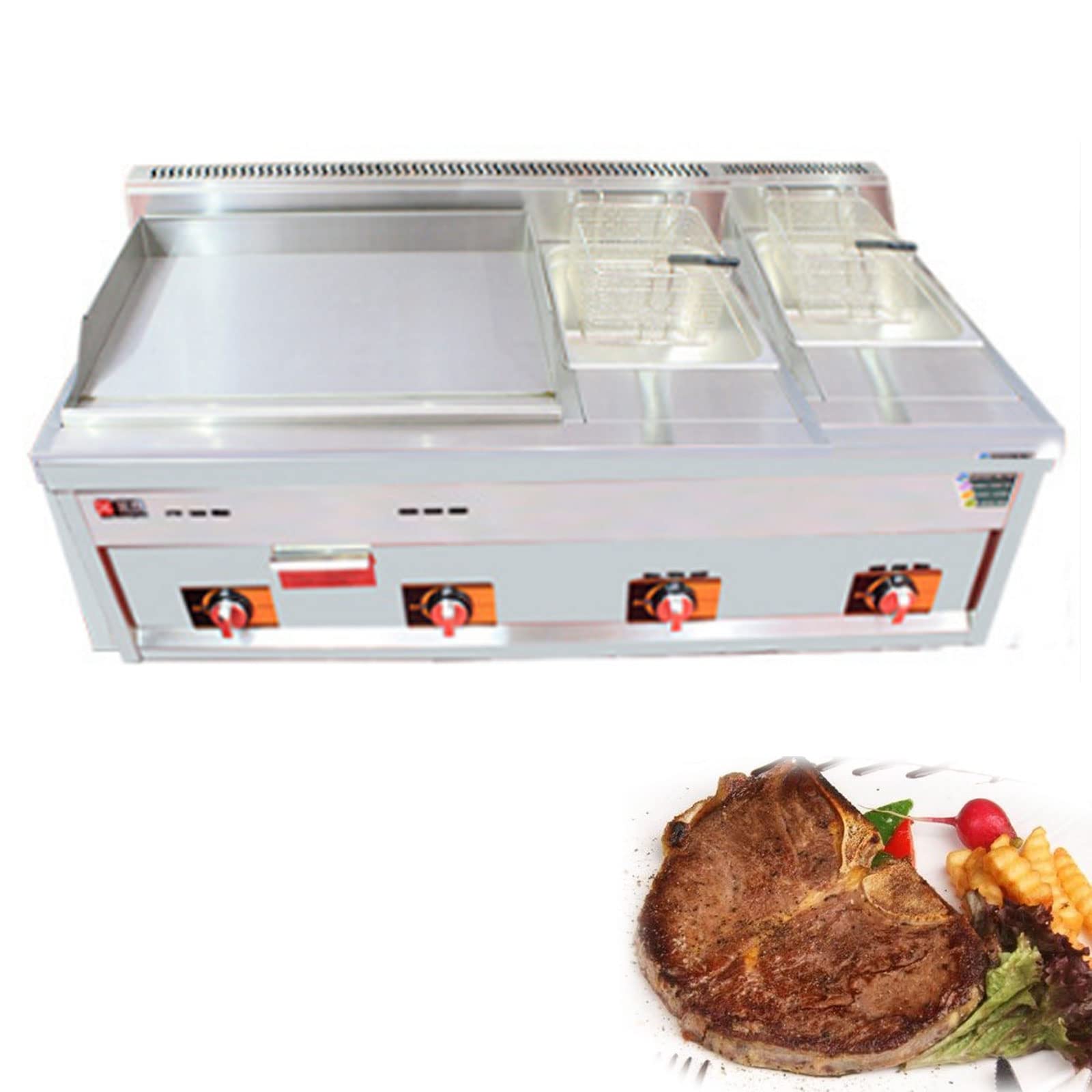 Amazon.com: Commercial Gas Griddle, Heavy Duty Propane Gas Griddle ...