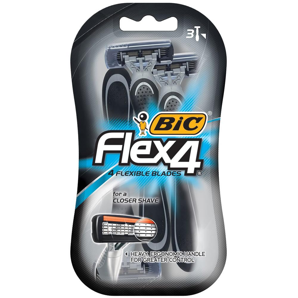 Bic Bic Flex 4 Disposable Shavers, 3 each (Pack of 2)
