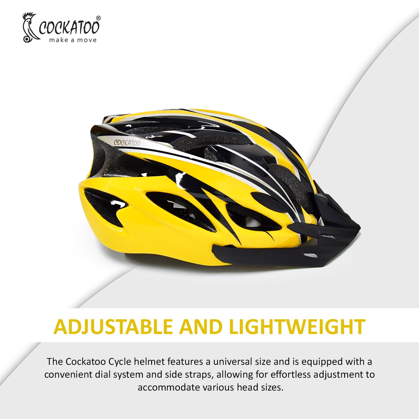 Cockatoo CCH-01 Series Cycling Helmet for Men & Women, Adjustable Cycling Helmet with Visor, Light Weight Cycling Helmet for Ultimate Protection 2