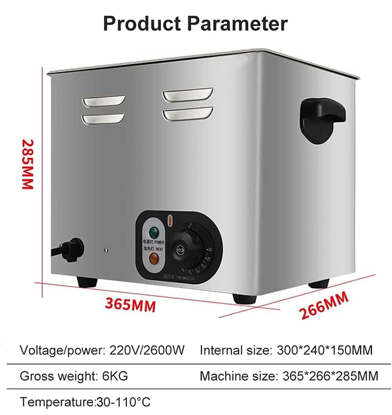 Hervidor De Huevos Comercial De Gran Capacidad (60 Huevos), 2600 W, Cocedor Eléctrico De Huevos, Máquina para Huevos Pasados ​​por Agua Y Semicocidos, Control De Temperatura De 30 a 110 °c