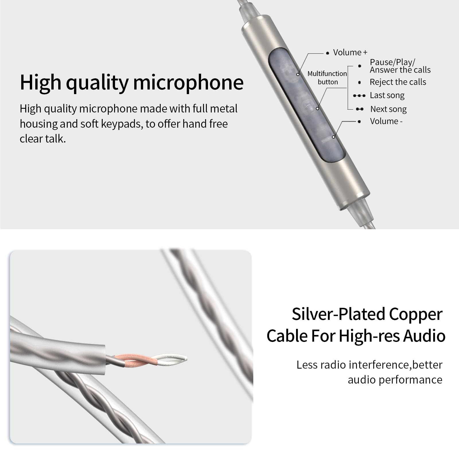 SoundMAGIC E80D - Cuffie digitali USB C, con cavo, con microfono, Hi-Fi, bassi potenti, isolamento acustico, compatibili con dispositivi Android, colore: canna di fucile