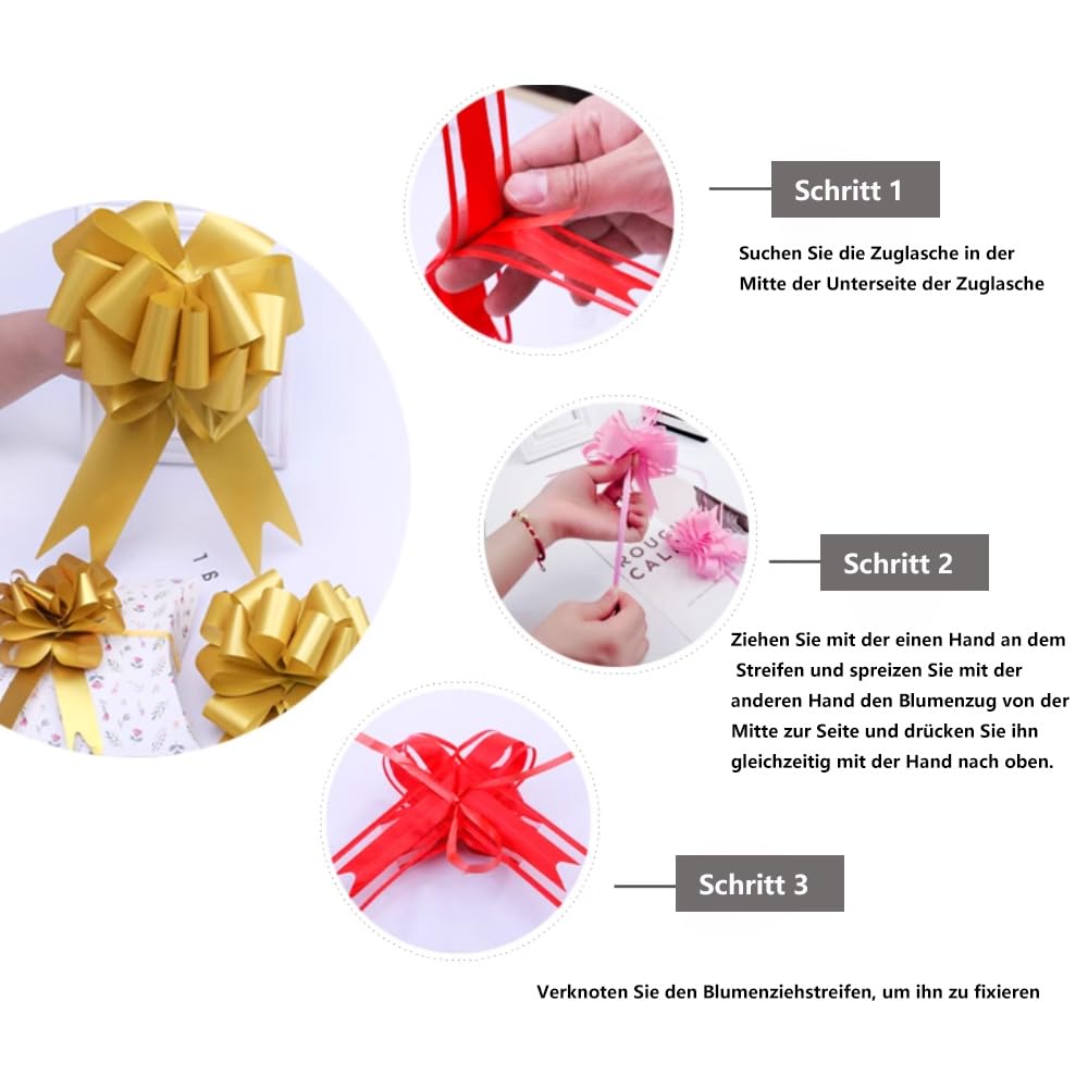 Cinta para Regalos 30 Piezas 21 cm Lazos Decorativos Navidad Bodas