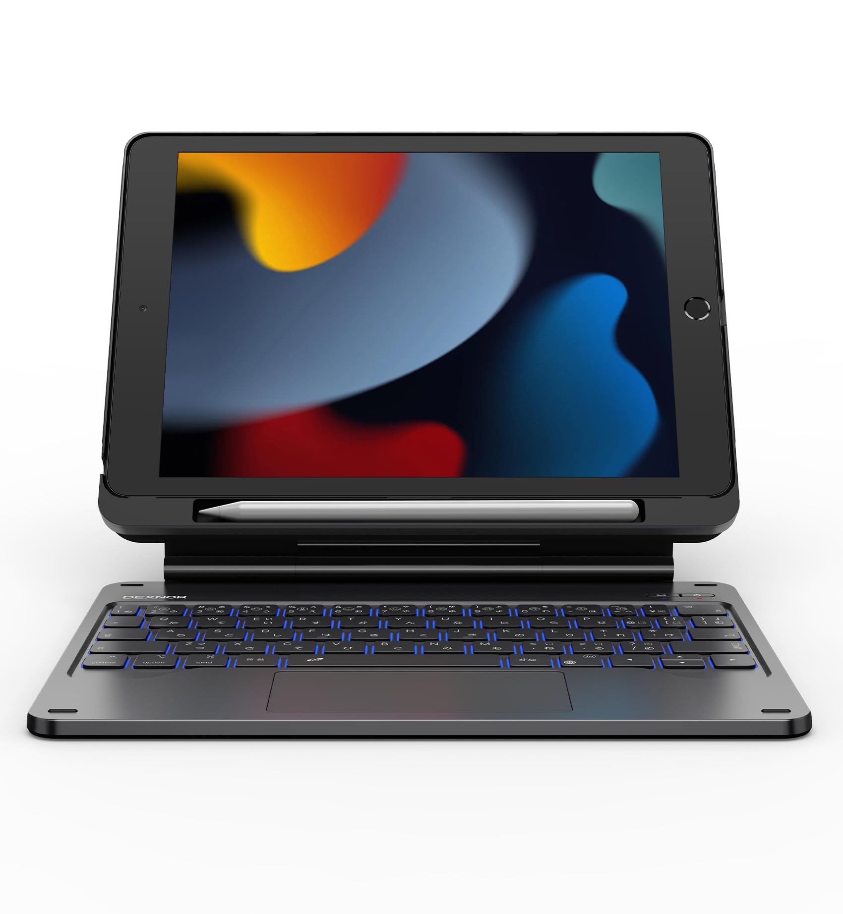 iPad 第9世代 ケース付き Amazon.co.jp: Dexnor iPad第9世代用ケース（キーボード付き