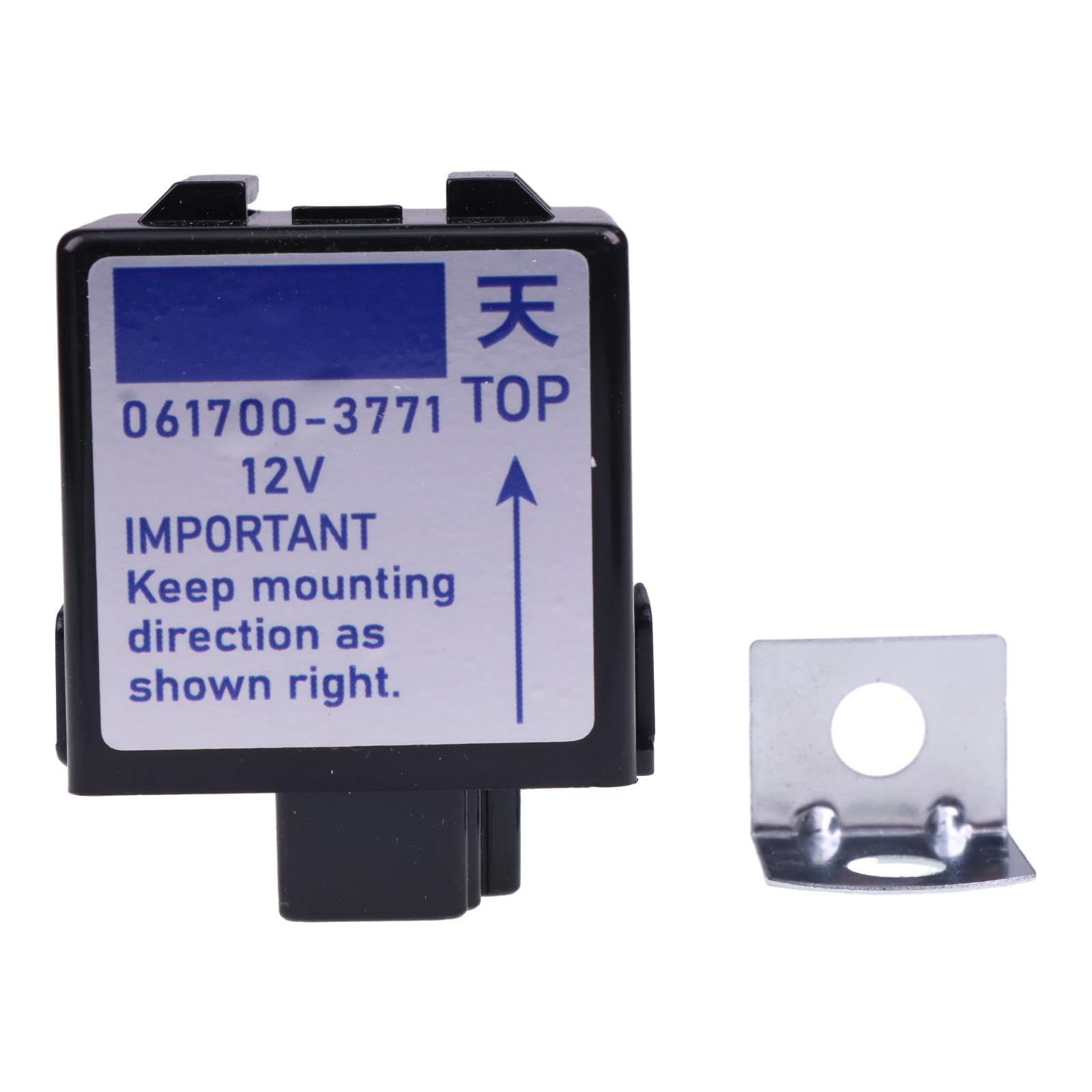 Relé de retardo de tiempo de 12 V 061700-3770 0617003770 compatible con motor Denso Kubota B1550D B1550HST B1750HST B2150E B7410D BX1830D BX2200D BX233 50D 4 Conexiones