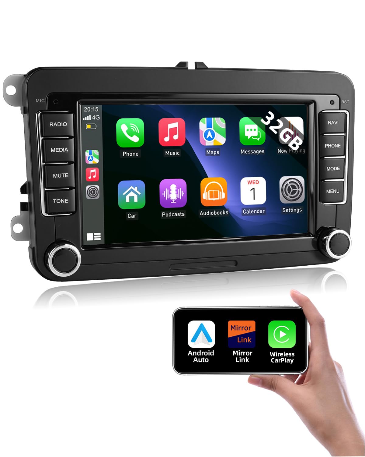 ESSGOO Wireless CarPlay Autoradio