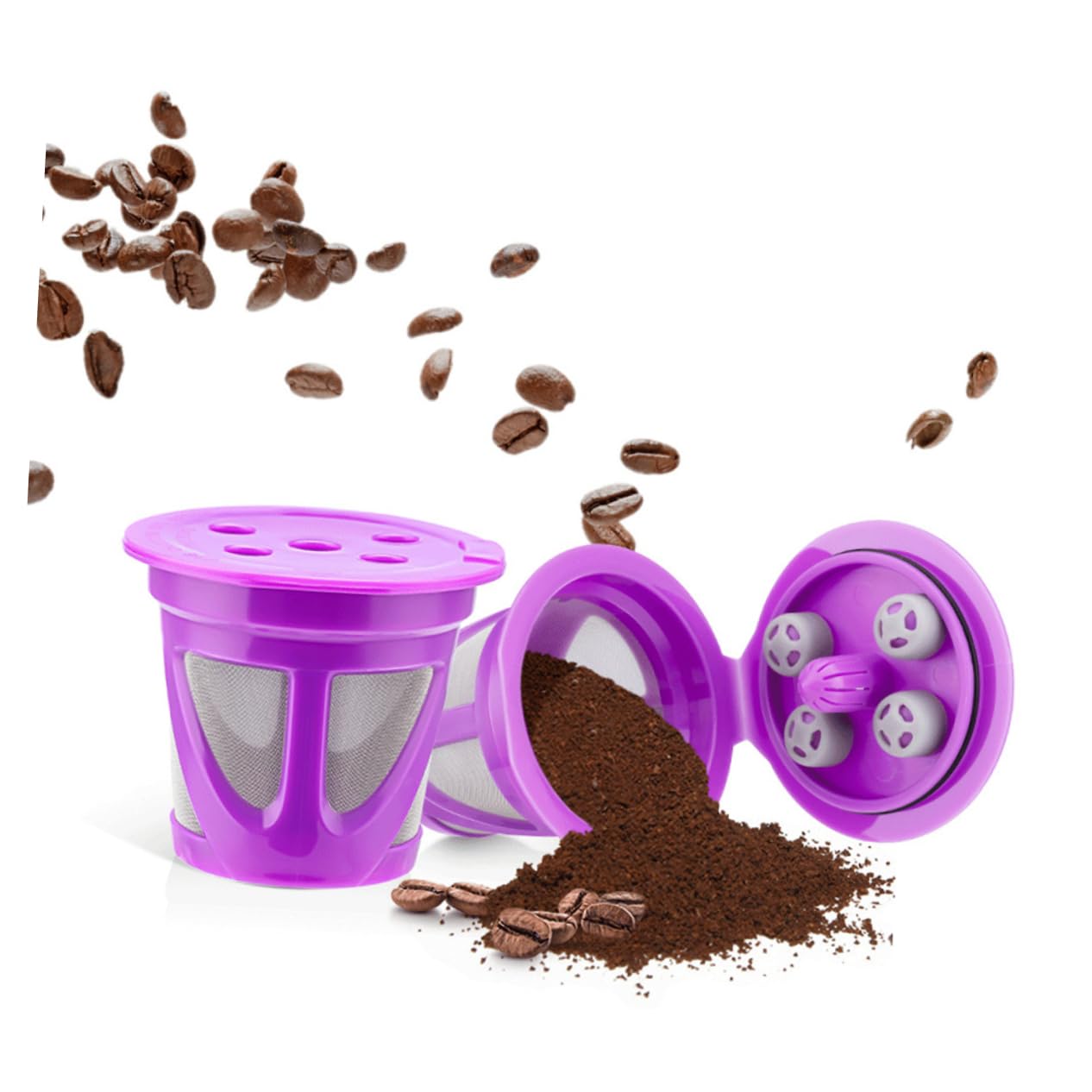 PRETYZOOM 10piezas De Café Reutilizables Filtros De Café Recargables De Compatible Cafeteras Para Sabores Personalizados