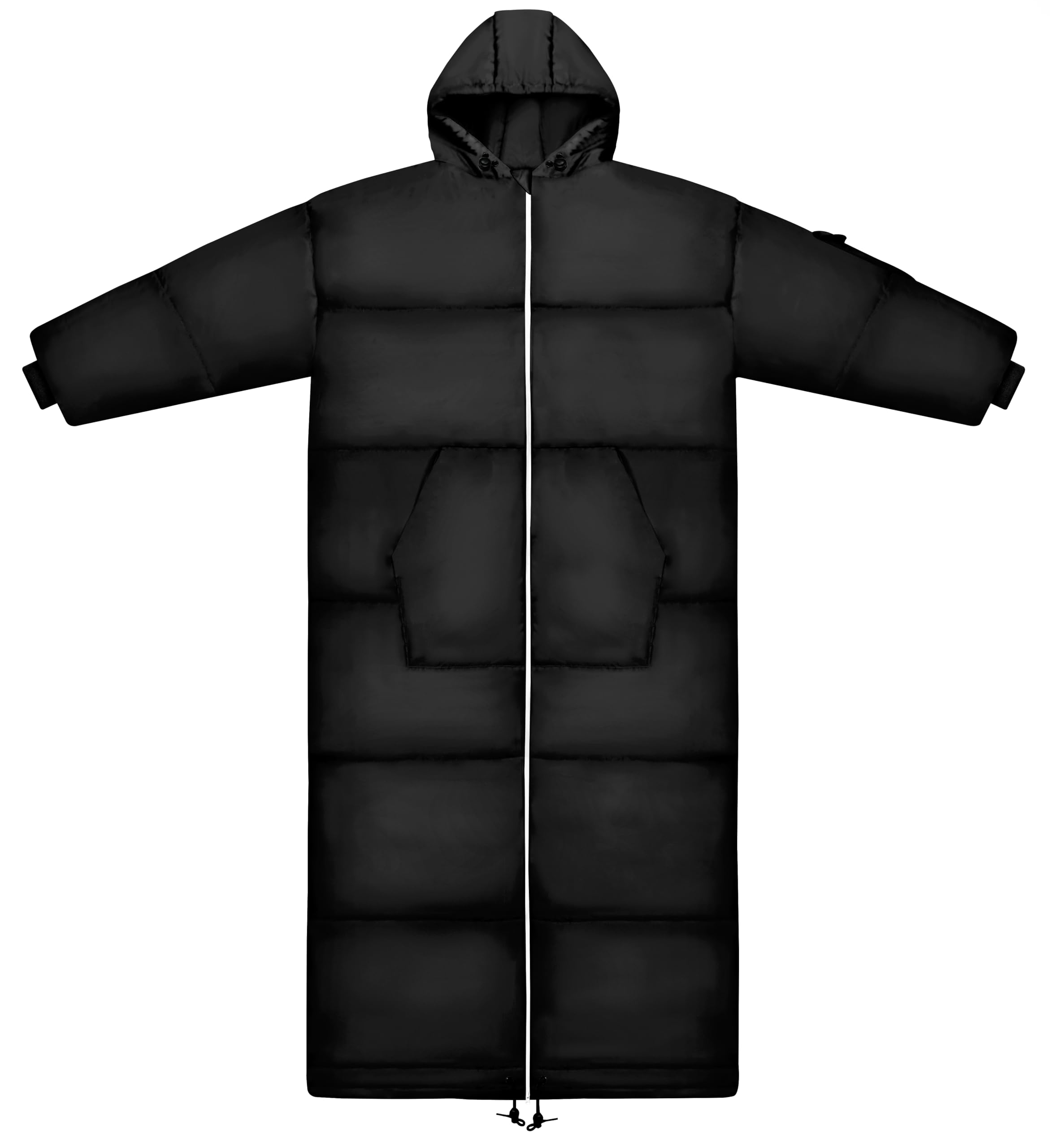 Thermotuff Wearable Sleeping Bag with Dual Hoodie Long Sleeves Pockets Adjustable Drawstring - Ideal for Camping Cold Weather