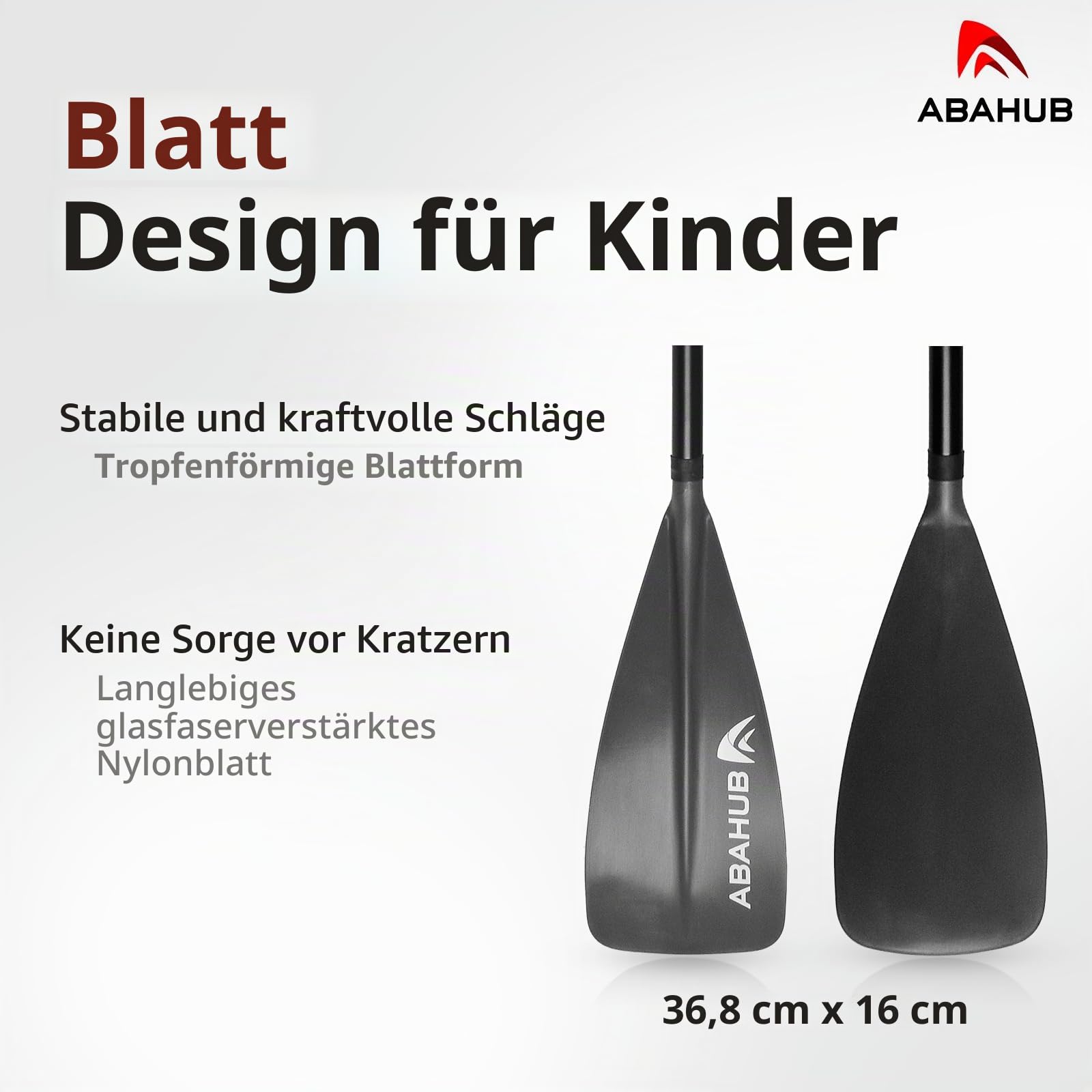 Abahub SUP Paddel Kinder Aluminium 140-178cm Verstellbare Einstellbare Stand Up Paddle für Paddleboard, Aluminiumlegierung Beschichtete Schaft Kunststoff Nylon Klinge Grau/Türkis