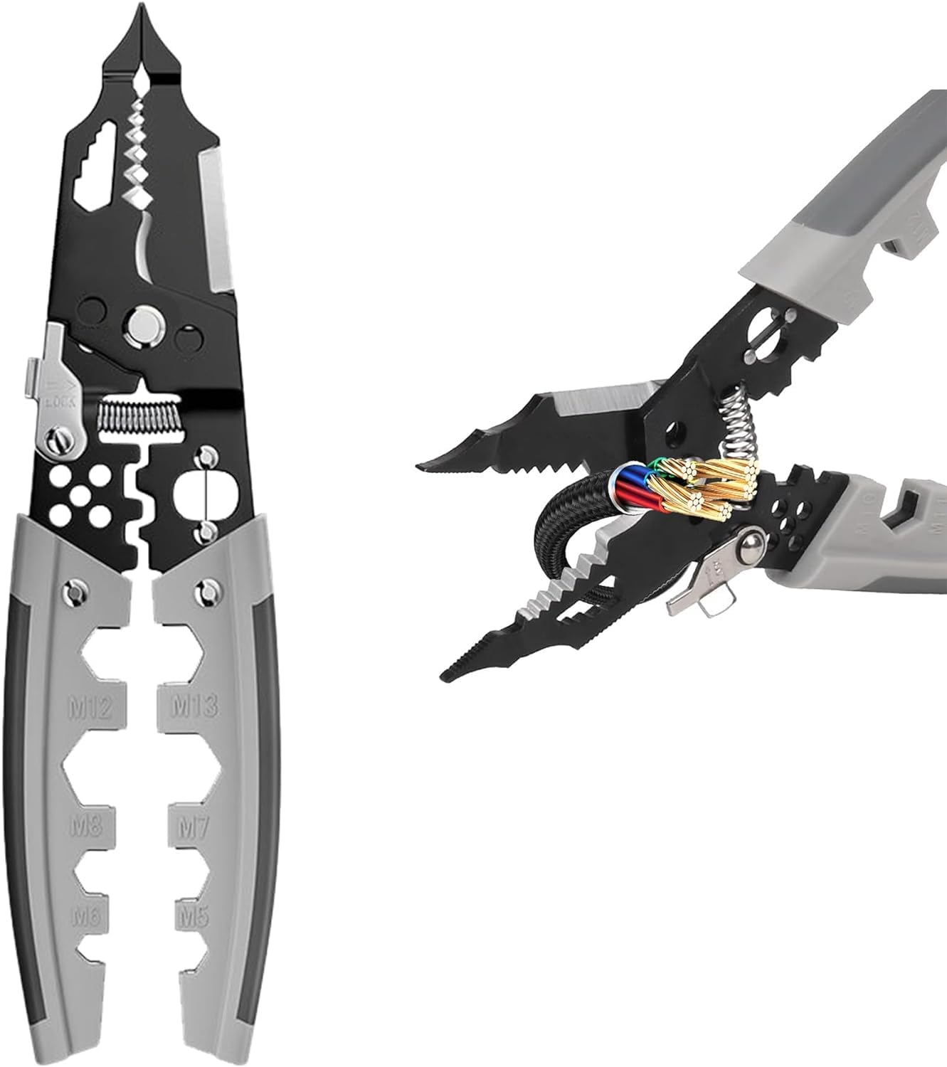 BESTZONE RETAIL MALL® Multi-Purpose Wire Stripper and Crimping Tool - Heavy Duty, High Performance Cable Stripper, All-in-One Cutter, Universal Multi-Used