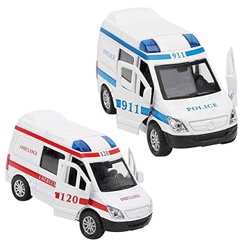 Amazon.co.jp: 救急車おもちゃ プルバックカー 1：32 リアル