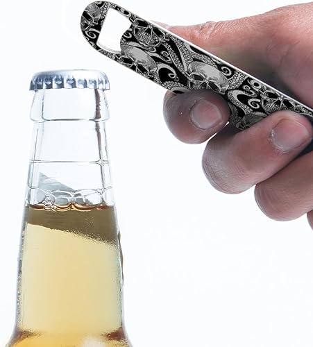 Miniatura 9 de TESIQIMT Abrebotellas planos, abridores de cerveza de acero inoxidable de alta resistencia, abrelatas resistentes y duraderos, perfectos para