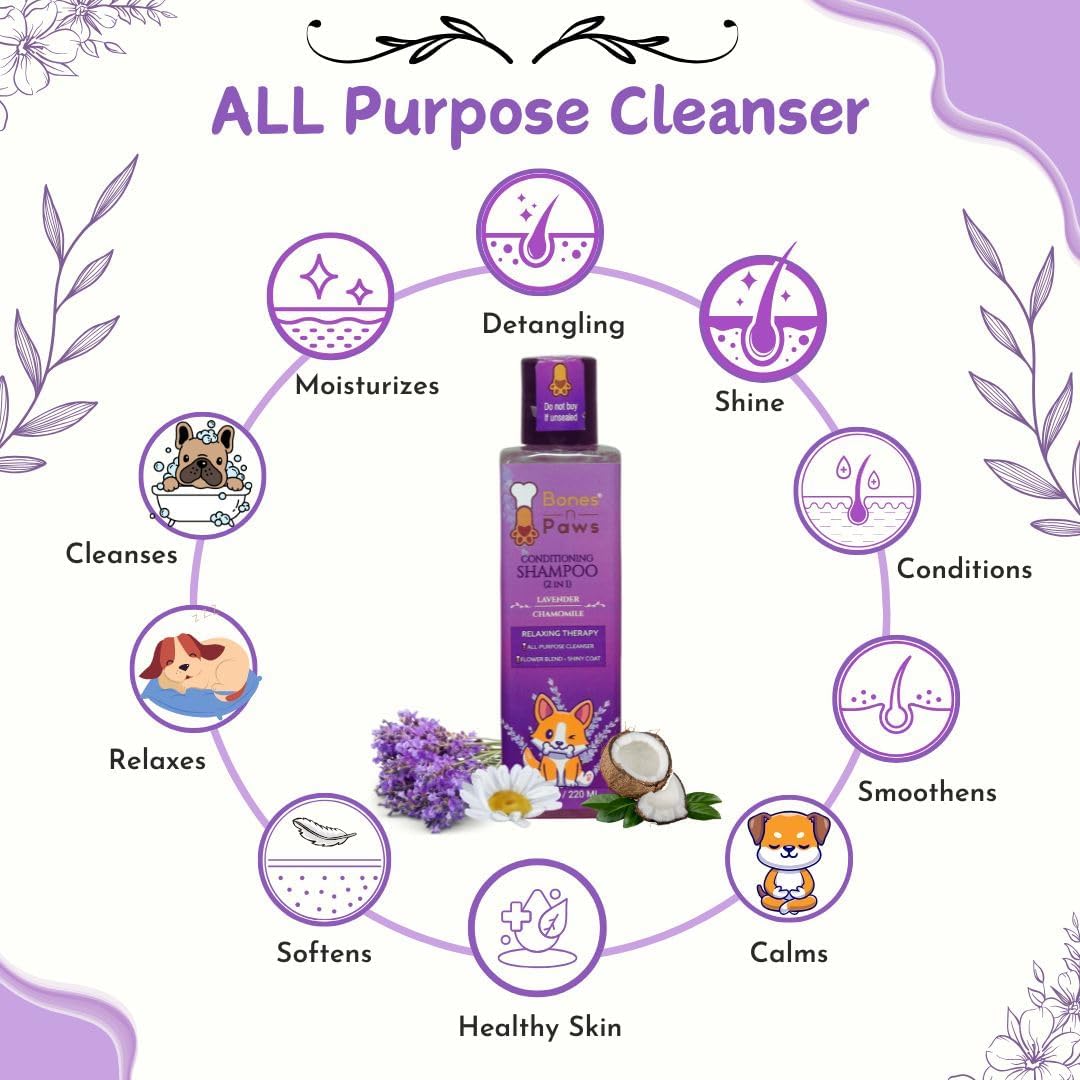 BONES N PAWS Pet Care Combo of 3 β Anti-Tick Flea Powder 300g, Pee-Lock Absorbent Powder 300g, All Purpose Shampoo 220ml for Dogs and Cats, Pet Coat Care