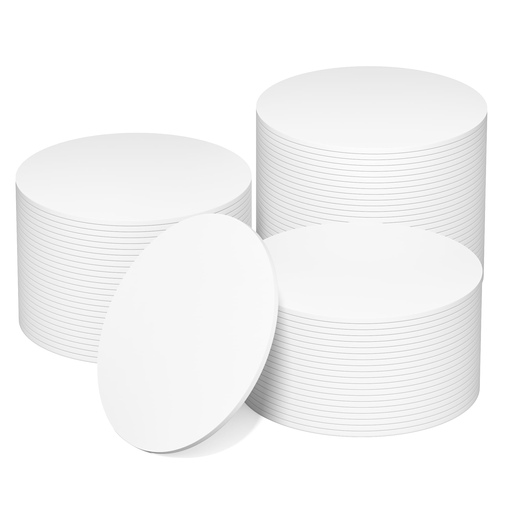 100PCS NFC Tags NTAG215 NFC Cards, Round NFC 215 Tags PVC White Coin Cards 25mm, 504 Bytes Memory Works with Android iOS and All NFC Enabled Devices