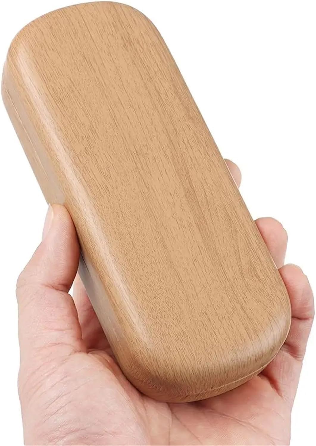 Etui Na Okulary Etui Na Okulary 1 Szt. Wodoodporne Pudełko Na Okulary Z Usłojeniem Drewna Damskie Męskie Przenośne Etui Na Okulary Do Czytania Okulary Przeciwsłoneczne, Light Brown