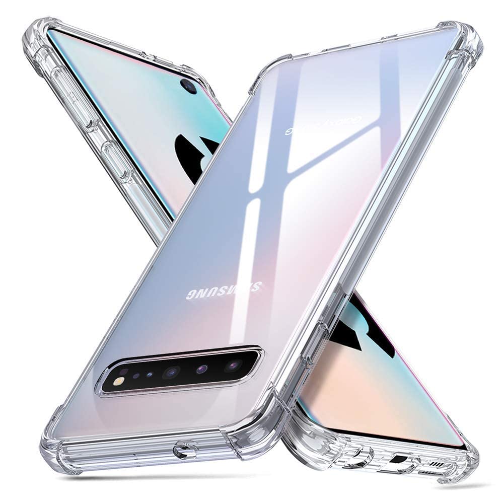 Zubitech Samsung Galaxy S10 Case Cover Transparent Anti Scratch Case Shock Absorbent TPU Protective Clear Back Cover with Corner Bumper Protection for Samsung Galaxy S10 Clear