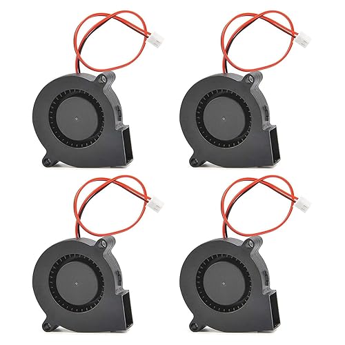 4PCS 5015 12V Enfriamiento Turbo Dual Rodamiento De Bolas Soplador Ventilador De Refrigeración Sin Escobillas Impresora 3D Piezas Del Ventilador De