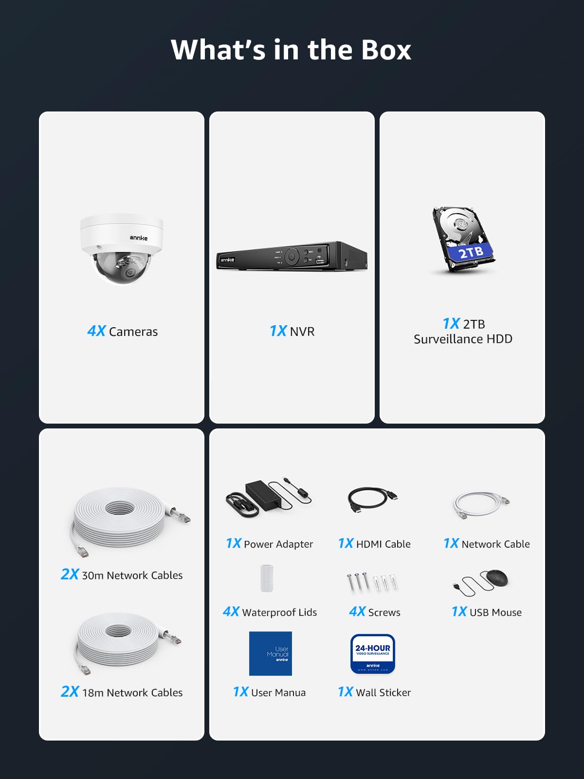 Annke Security Camera System ANNKE 4K 8MP PoE Security Camera With