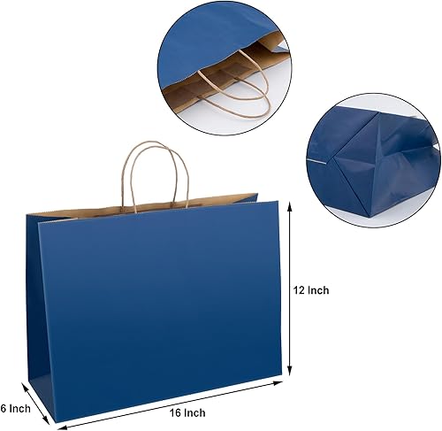 Miniatura 3 de Ronvir Bolsas de regalo grandes, 70 bolsas de papel de 16 x 6 x 12 pulgadas, bolsas de compras recicladas a granel con asas, bolsas de regalo